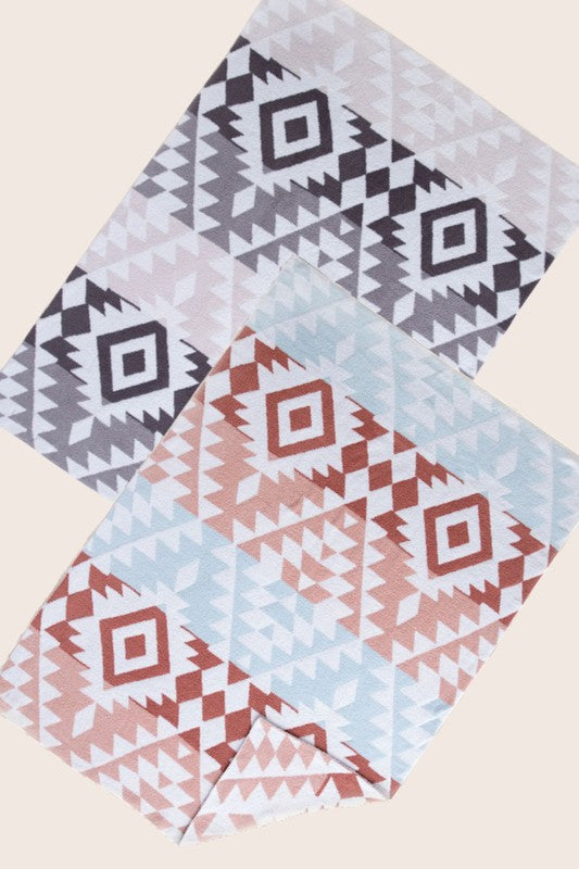 Plush Aztec Throw Blanket