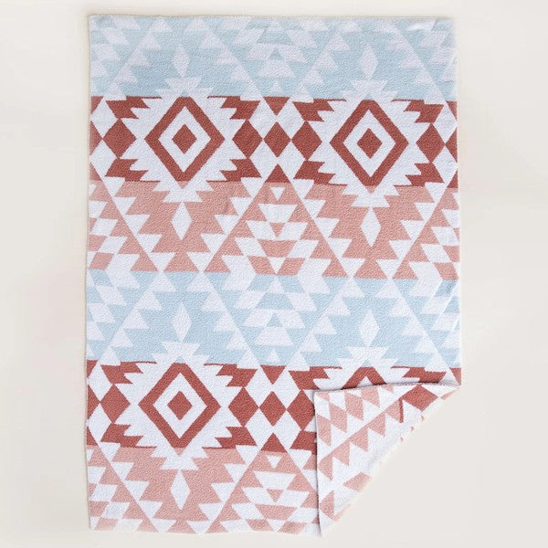 Plush Aztec Throw Blanket