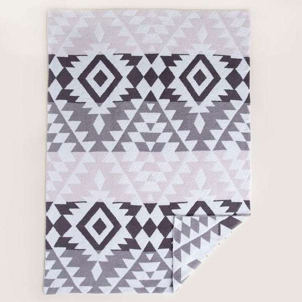 Plush Aztec Throw Blanket