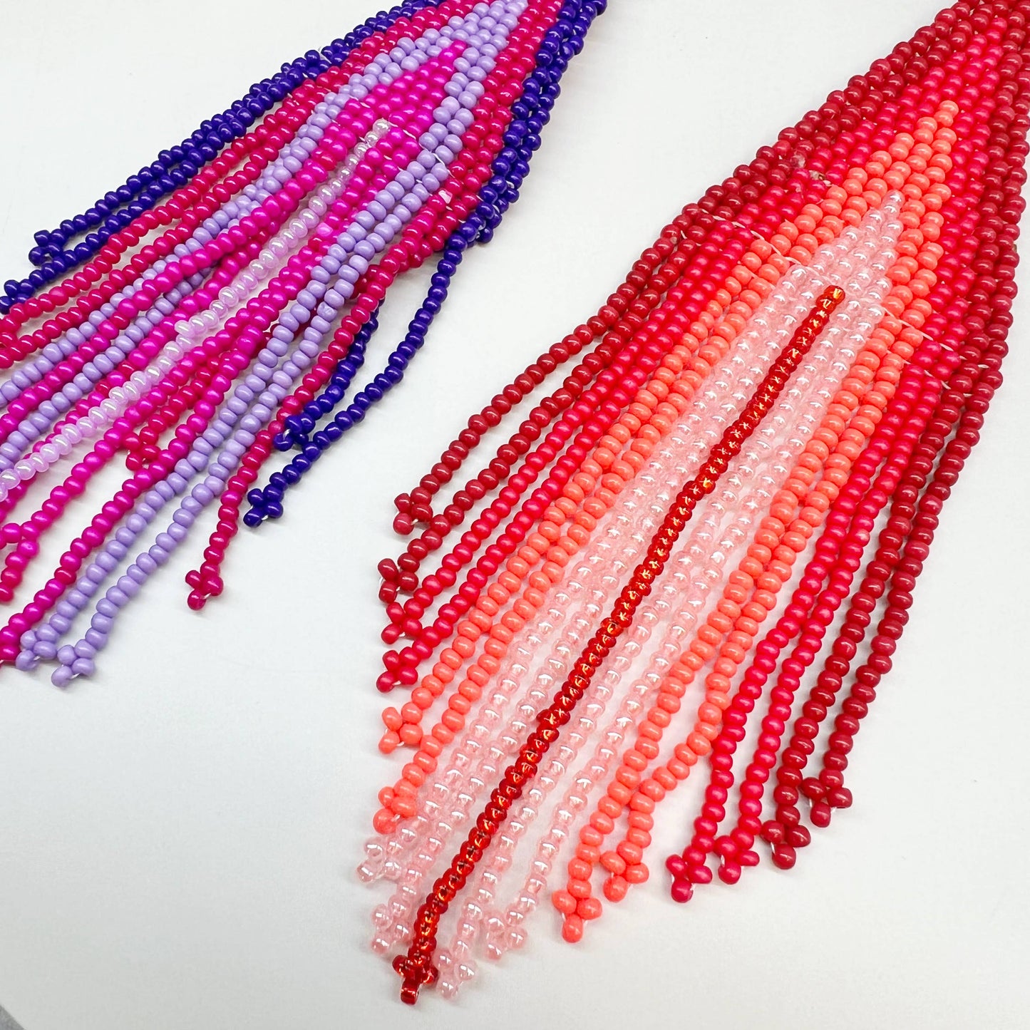 Beaded Boho Fringe Earrings