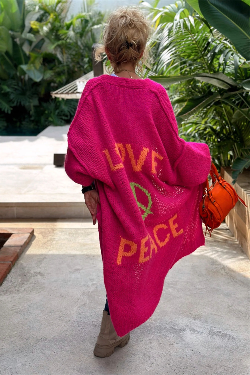 Peace & Love Long Knit Cardigan