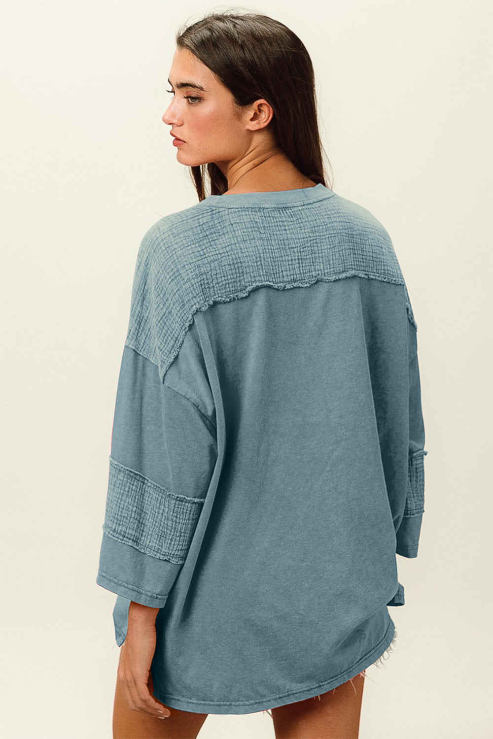 High-Low Vintage Washed Shirt