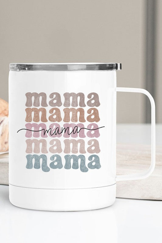 12 Oz. Double Wall Stainless Steel MAMA Boho Mug