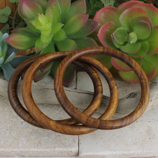 Natural Wood Bangle Set