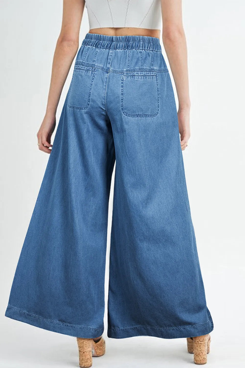 Carefree Canvas Wide Leg Jeans