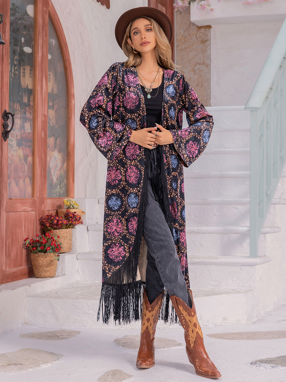 Ethereal Vibes Long Fringe Cardigan