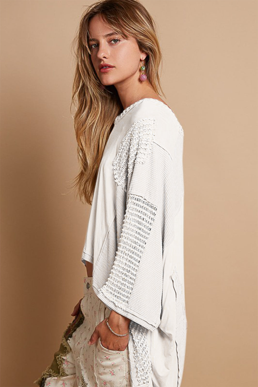 Twilight Layers V-Neck Top (White)