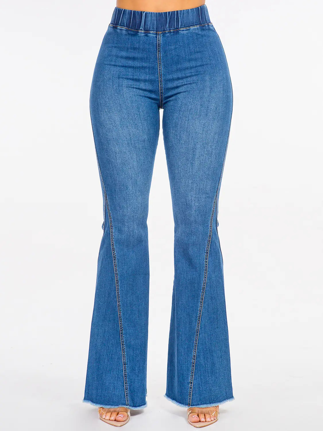 High Waist Curvy Flare Jeans